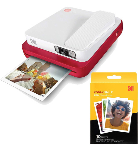 Kodak Smile Classic Camara Instantanea Con Bluetooth (rojo)