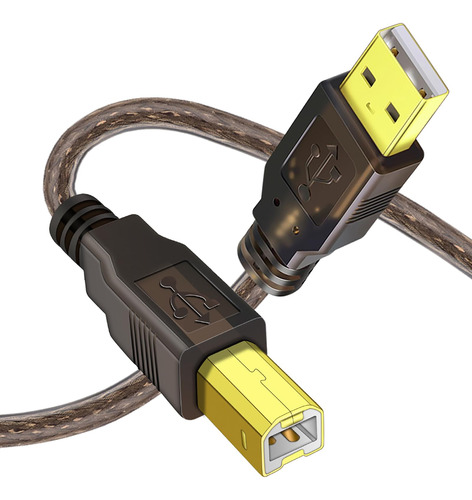 Shinekee Cable De Impresora Usb 2.0 De 25 Pies De Largo Y E.