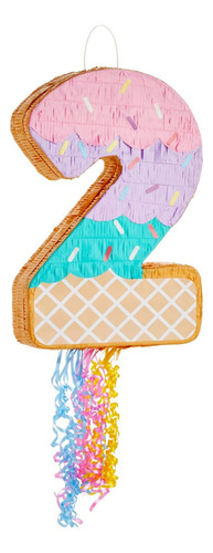 Cuerda De Piñata Helado Número 2 Para Decoraciones 42 X 29 X