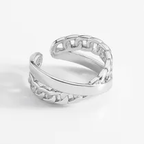 Comprar Anillo Ajustable En Rodio Con Cristales