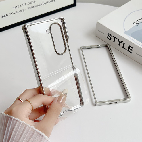 Funda Para Huawei Mate X3/x5/x6/honor Magic V3, Delgada, Ligera, Protectora Transparente, Con Marco Galvanizado