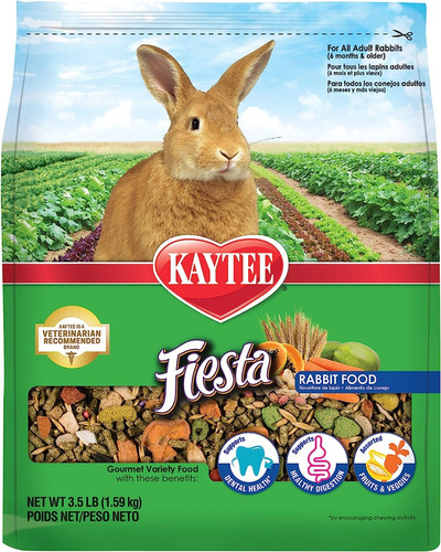 Alimento Para Conejo Frutas Verduras Kaytee Fiesta (1.5 Kg)