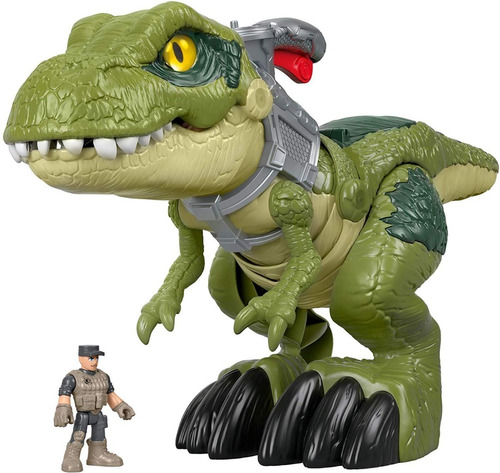 Imagen 1 de 6 de Dinosaurio Trex Mega Mordida Imaginex Jurassic World Mattel 