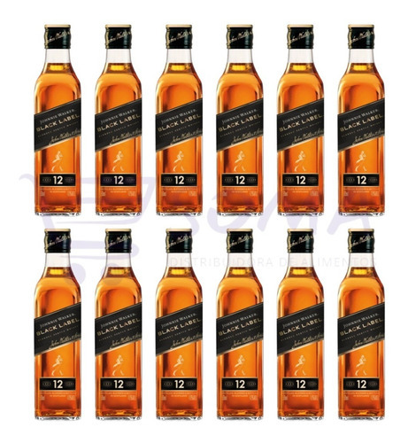 Kit 12 Whisky Mini Black Label 50 Ml