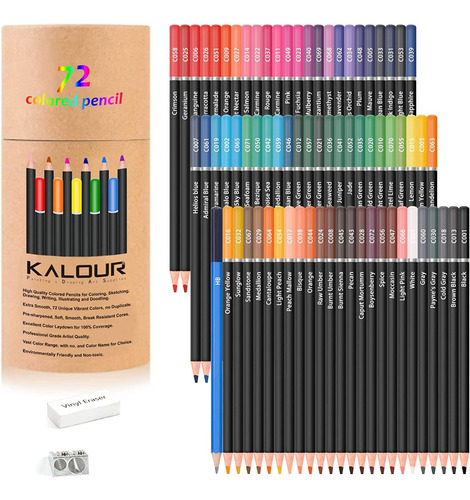 Lápices De Colores Para Adultos, 72 Piezas