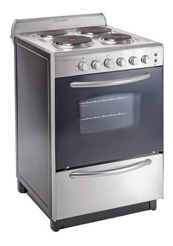 Cocina Eléctrica Domec Cexg 56cm 4 Hornallas Acero Inox