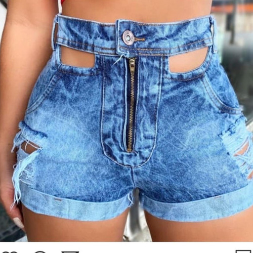 short jeans cintura alta 2019
