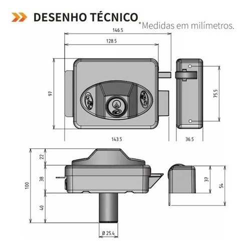 Fechadura Ppa Eletrônica Elétrica Tipo Intelbras Hdl C90 Agl