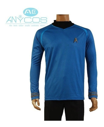 Star Trek Into Darkness Spock Polera Azul Hombre Cosplay