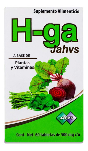H Ga Jahvs A Base De Plantas Y Vitaminas 60 Tabs 500 Mg Jahv Sabor Sin Sabor