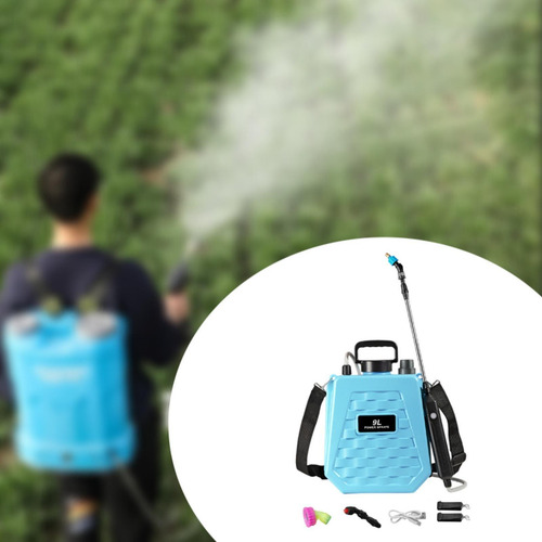 Pulverero Eléctrico De Césped Dispensador 9 L Azul