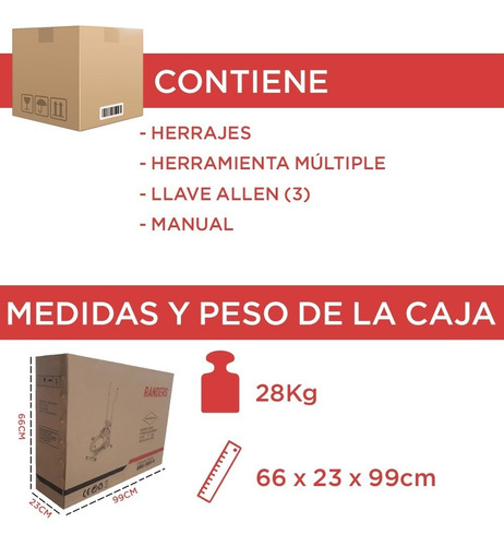 Imagen 7 de 10 de Caminador Eliptico Asiento Randers Arg1907 Escalador