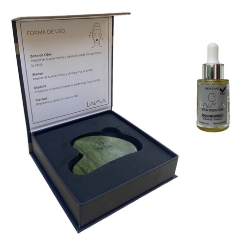 Gua Sha  Jade Regalo Serum Facial Hialuronico Vegano Laima