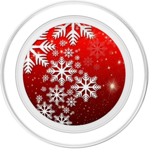 Pop Socket Rojo Y Blanco Con Copos De Nieve De Navidad ...