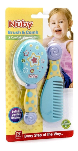 Imagen 3 de 7 de Set Cepillo Y Peine Para Bebe Nuby Anatomicos Bpa Free 744