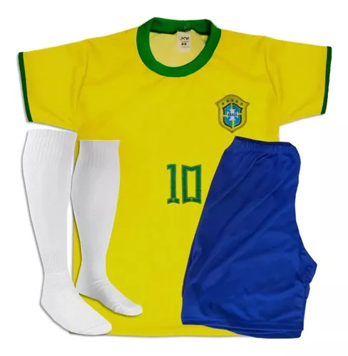 Camiseta Infantil Seleção Brasileira Branca