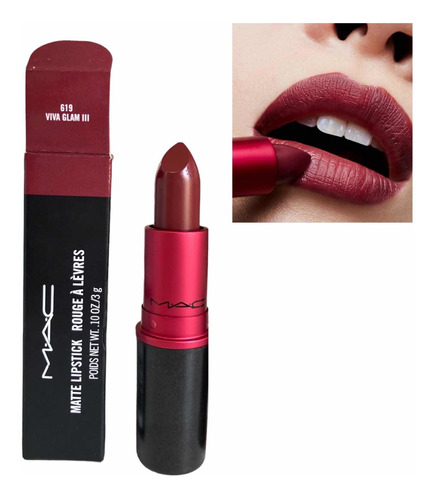 Labial Mac Matte Lipstick 619 Viva Glam Iii