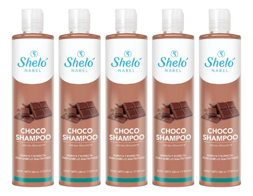 5 Pack Shampoo De Chocolate Shelo