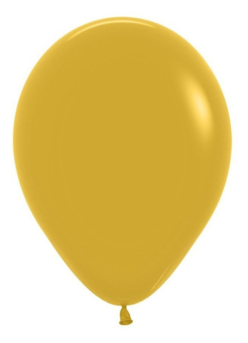 Balão Látex R12 Sempertex - Mostarda - 1 Pacote