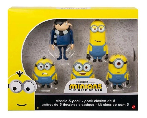 Set Minions Gru Kit Clásico Mattel Pack 5 Articulación Brazo