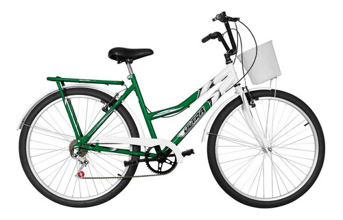 Bicicleta Aro 26 Ultra Bike Summer Bicolor Com 6 Marchas Cor VERDE-BRANCO