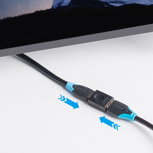 Imagen 5 de 10 de Adaptador Cable Hdmi Hembra A Hdmi Hembra Prolongador Vention