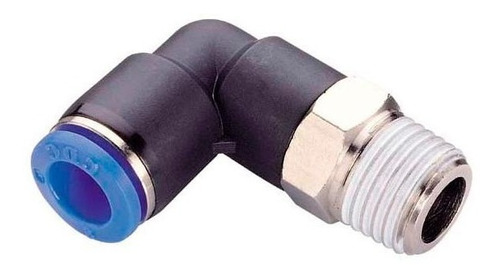 Acople Conector Codo 90 Neumatica Rosca Macho 1/8 X Tubo 6mm