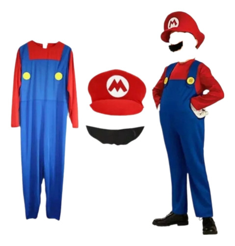 Disfraz Mario Bros Niños Talla 2 4 6 8