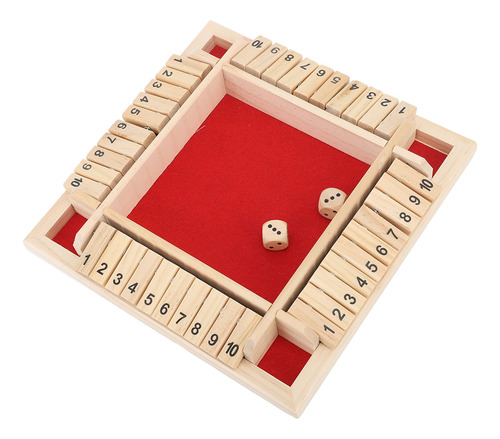 Juegos De Mesa De Madera De 4 Caras Wood Shut The Dice Game