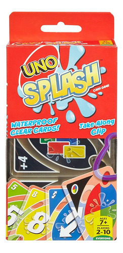 Jogo De Cartas Mattel Games Uno Splash, Sortido (dhw42)