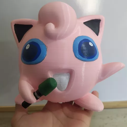 Jigglypuff Pokémon Estátua Decorativa Fofo E Leve Plástico