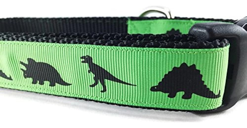 Collar De Perro De Dinosaurio, Diseño Canino, Verde, T-rex, 