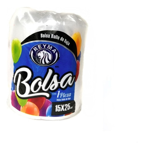 Bolsa En Rollo De Plástico 15x25 Baja Densidad 1.7 Kg Aprox