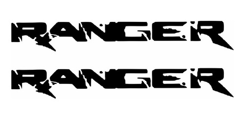 Par Adesivo Ford Ranger Emblema Lateral Para Caçamba Ran136