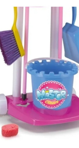 Imagem 7 de 9 de Kit Vassourinha De Limpeza Infantil Vassoura Pa Rodo+ Brinde