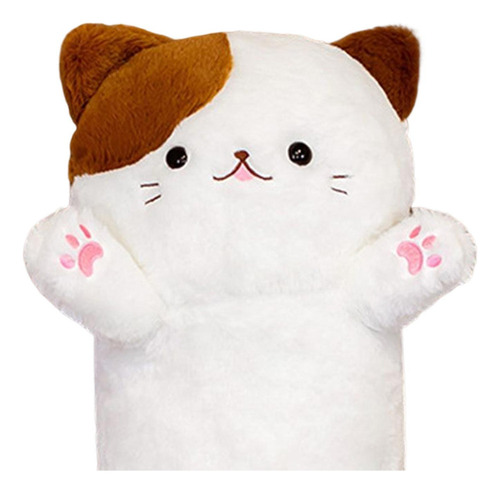 Almohada De Felpa Larga De Dibujos Animados, Marrón