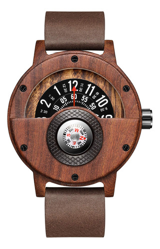 Gorben Brjula - Reloj De Madera Para Hombre, Ligero, Hecho A