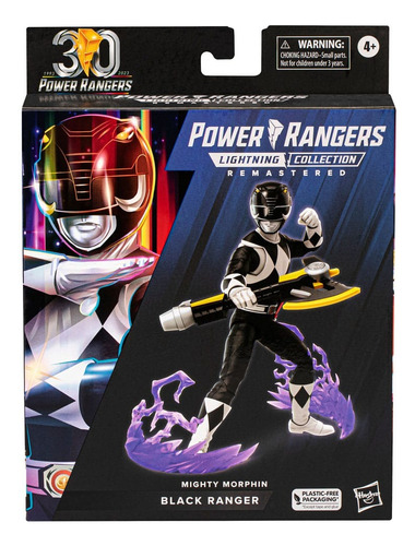 Figura De Acción Black Ranger Lightning Collection De Hasbro