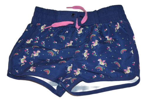 Short Niños Bebe Pantalones Cortos Azul Unicornio