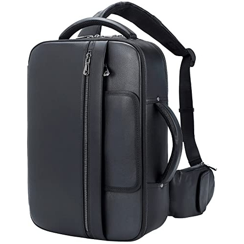 Maleta De Cuero Convertible Sling Mochila Para Hombre 1t22z