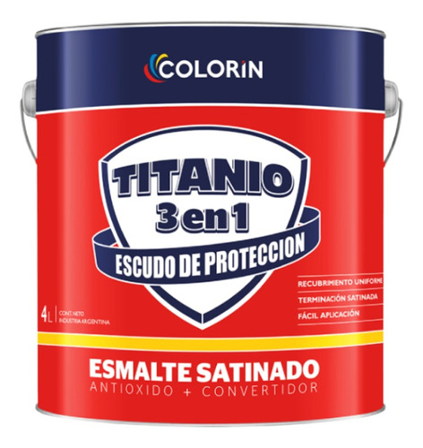 Pintura Esmalte Sintetico Blanco Satinado Titanio Pro 4 Lts