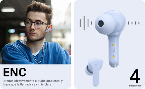 Imagen 6 de 8 de Audífonos Acefast Inalámbricos Con Bluetooth Y Pantalla Led