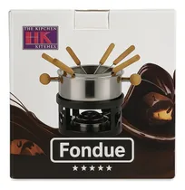 Comprar Fondue Acero Inoxidable 6 Personas Base Quemador Fondue