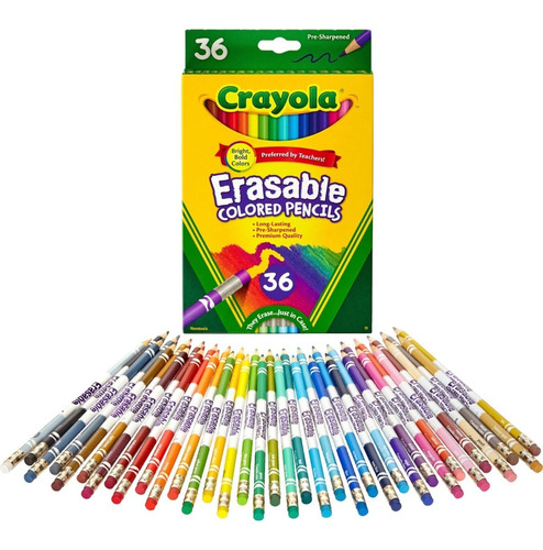 Crayola Erasable Colored Pencils 36 Lápices Colores Borrable