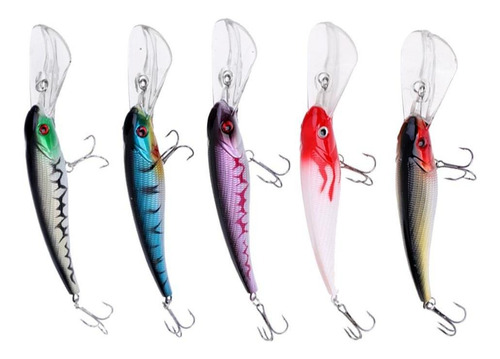 5pcs Cebos Duros Para Agarre Grande De Forma Minnow Swimbait