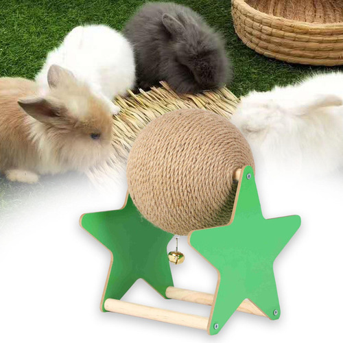 Juguete Rascador Para Gatos De Sisal De Madera, Medio