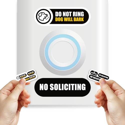 Tiny Do Not Ring Dog Will Bark  Tiny No Soliciting Stickers