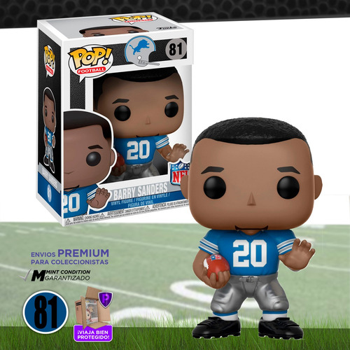 Funko Pop Barry Sanders #81 Nfl Detroit Lions Home Original