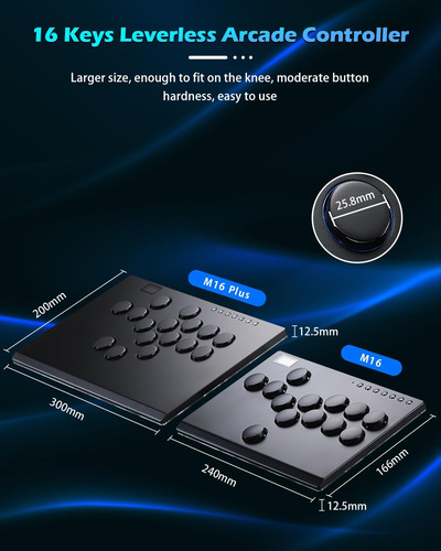 Sehawei M16 Plus Arcade Stick Sin Palanca, Controlador De Y