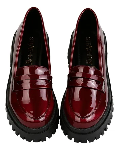 Zapato Casual Mujer Vino Tipo Charol Been Class 12303728